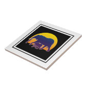 Carreau Eléphants couchés de soleil (Côté)