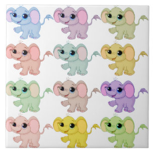 Carreau Eléphants de bébé