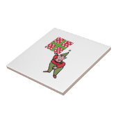 Carreau Elfe avec Polk Dot Cadeau blanc petite céramique (Côté)