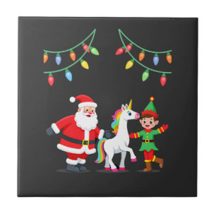 Carreau Elfe de Noël Dabbing Licorne Enfants Garçons Homme