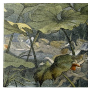 Carreau Elfes en bois au jeu, illustration de 'dans