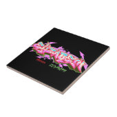 Carreau Elizabeth nommé dans la tuile graffiti-En (Côté)