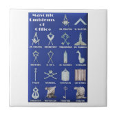 Carreau Emblèmes de maçons de bureau (Devant)