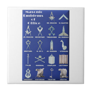 Carreau Emblèmes de maçons de bureau