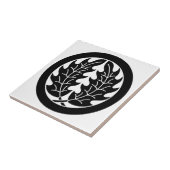 Carreau Embrassement du feuille de houx en cercle (Côté)