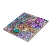 Carreau Embrouillement peint à la main d'aquarelle (Côté)