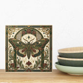 Carreau Emerald Art Nouveau Moth Decorative Tile