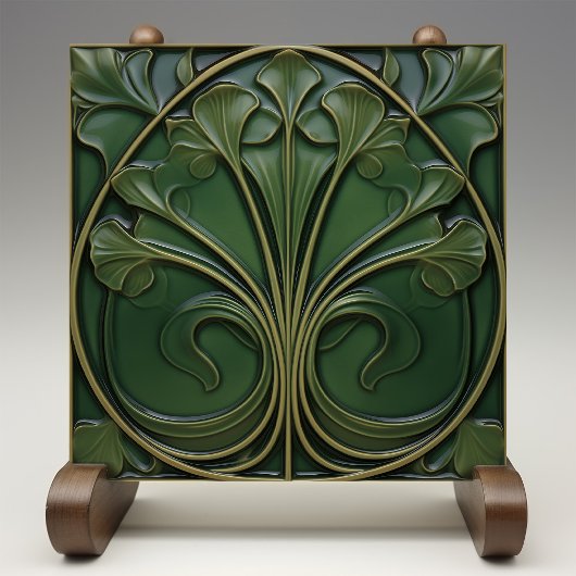 Carreau Emerald Flourish : Inspiré Art Nouveau
