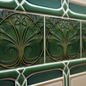 Carreau Emerald Flourish : Inspiré Art Nouveau