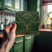Carreau Emerald Flourish : Inspiré Art Nouveau