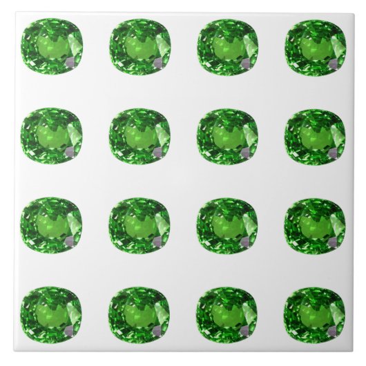 Carreau Emerald Gemstone, vert (Devant)
