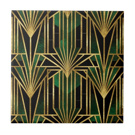 Carreau Emerald Gold Art Deco Glamour (Devant)