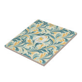 Carreau Emerald Green et Gold Paisley Motif (Côté)