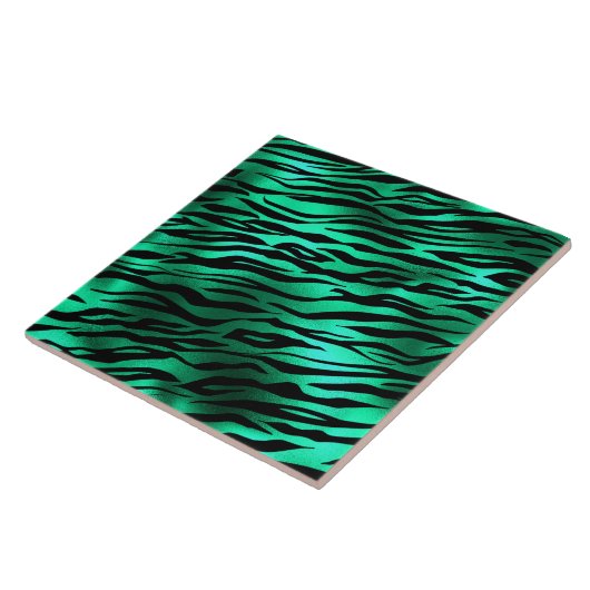 Carreau Emerald Wild Glam Zebra Stripe (Côté)