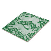 Carreau Émeraude Green Leapbits Chinoiserie Floral (Côté)