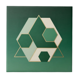 Carreau Émeraude Hexagone Géométrique Luxe
