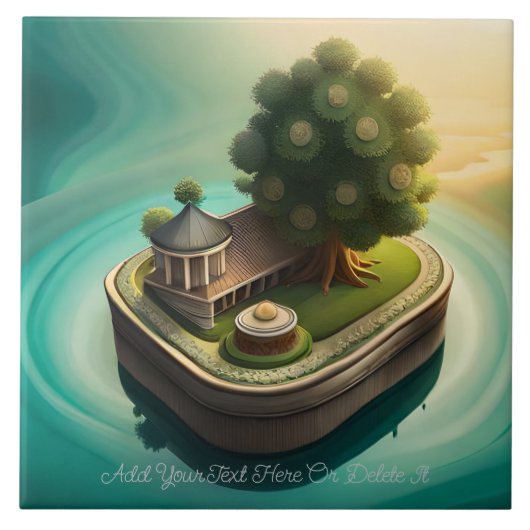 Carreau Émeraude - Maison de rêve, arbre de vie (Devant)