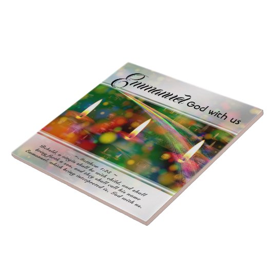 Carreau Emmanuel Dieu avec nous Matthieu 1:23 Bible de Noë (Côté)