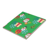 Carreau emoji de Noël vert (Côté)
