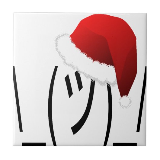 Carreau emoji de shrug de noël (Devant)