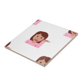 Carreau emoji femme (Côté)