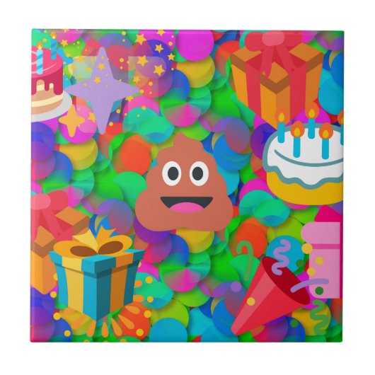 Carreau emoji joyeux pod'anniversaire (Devant)