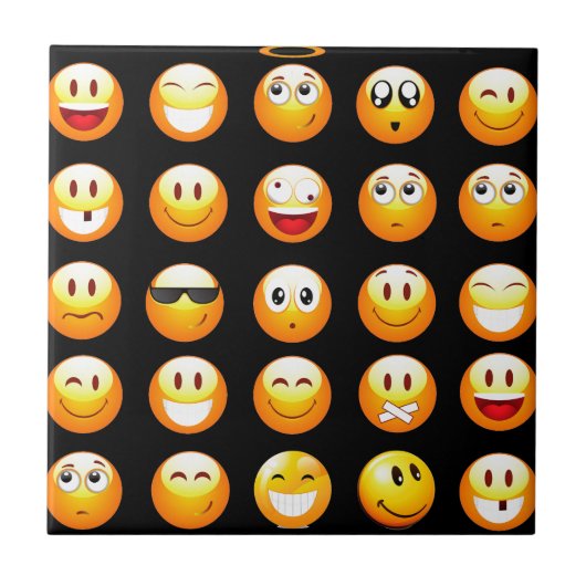 Carreau emojis noir (Devant)