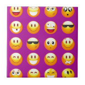 Carreau émoticône violette (Devant)