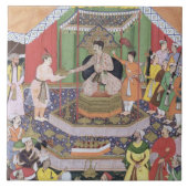 Carreau Empereur Akbar (r.1556-1605) amusé par son fos (Devant)