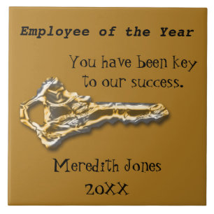 Carreau Employé de l'année Gold Silver Key Professional