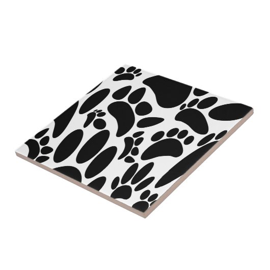 Carreau Empreinte Abstraite de chien (Côté)