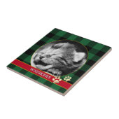 Carreau Empreinte de chat, Plaque de bison, photo de bébé  (Côté)