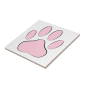 Carreau Empreinte de chien rose bébé (Côté)