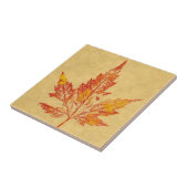 Carreau Empreinte de feuilles naturelles de l'érable d'aut (Côté)
