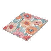 Carreau Empreinte de fleurs de germes roses (Côté)