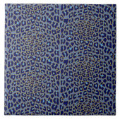 Carreau Empreinte de léopard bleu (Devant)