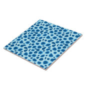 Carreau Empreinte de léopard - Cobalt foncé et bleu ciel (Côté)