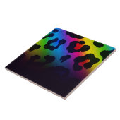 Carreau Empreinte de léopard coloré (Côté)