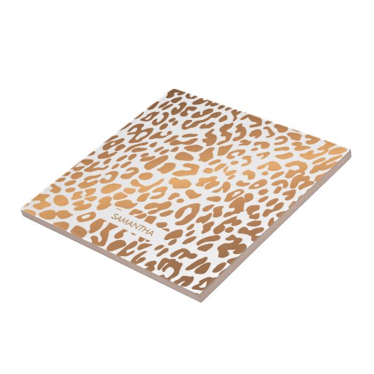 Carreau Empreinte de léopard d'or (Côté)