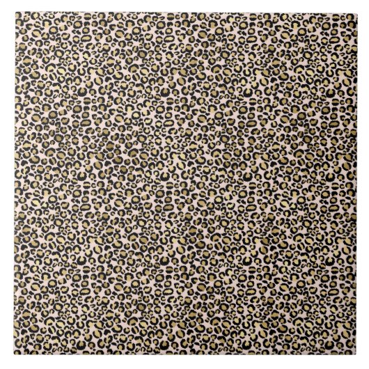 Carreau Empreinte de léopard d'or rose (Devant)