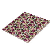 Carreau Empreinte de léopard floral rose Girl (Côté)