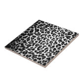 Carreau Empreinte de léopard noir et blanc (Côté)