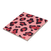 Carreau Empreinte de léopard rose (Côté)