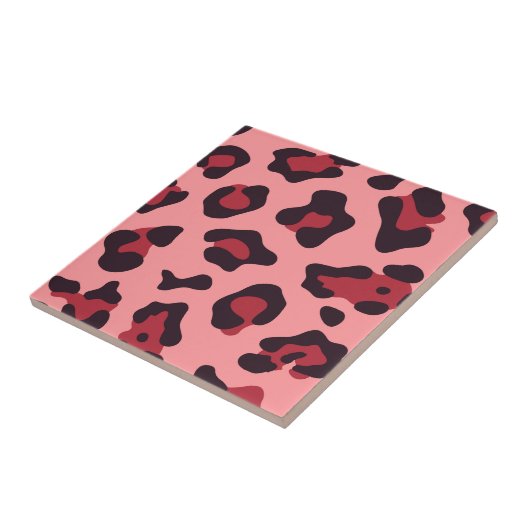 Carreau Empreinte de léopard rose (Côté)