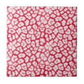 Carreau Empreinte de léopard rouge et blanc (Devant)