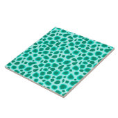Carreau Empreinte de léopard - Turquoise et Aqua (Côté)