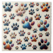 Carreau Empreinte de patte canine de haute tension (Devant)