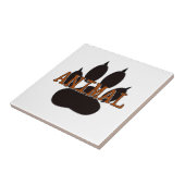 Carreau Empreinte de patte d'animal noir (Côté)