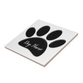 Carreau Empreinte de patte De Chien Avec Nom De Chien Pers (Côté)