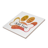 Carreau Empreinte de patte De Chien Et Os Avec Texture Tex (Côté)